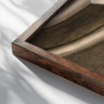 Fillettes devant la vague 1908 Leon Spilliaert close up dark wood mockup