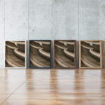 Fillettes devant la vague 1908 Leon Spilliaert framed posters mockup