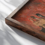 Fire – Refugees 1938 Cyprian Majernik close up dark wood mockup