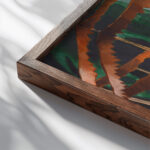 Fishboat 1930 Arthur Dove close up dark wood mockup