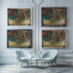 Fishboat 1930 Arthur Dove framed posters mockup