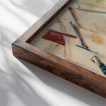 Fishing Boats 1918 Preston Dickinson close up dark wood mockup