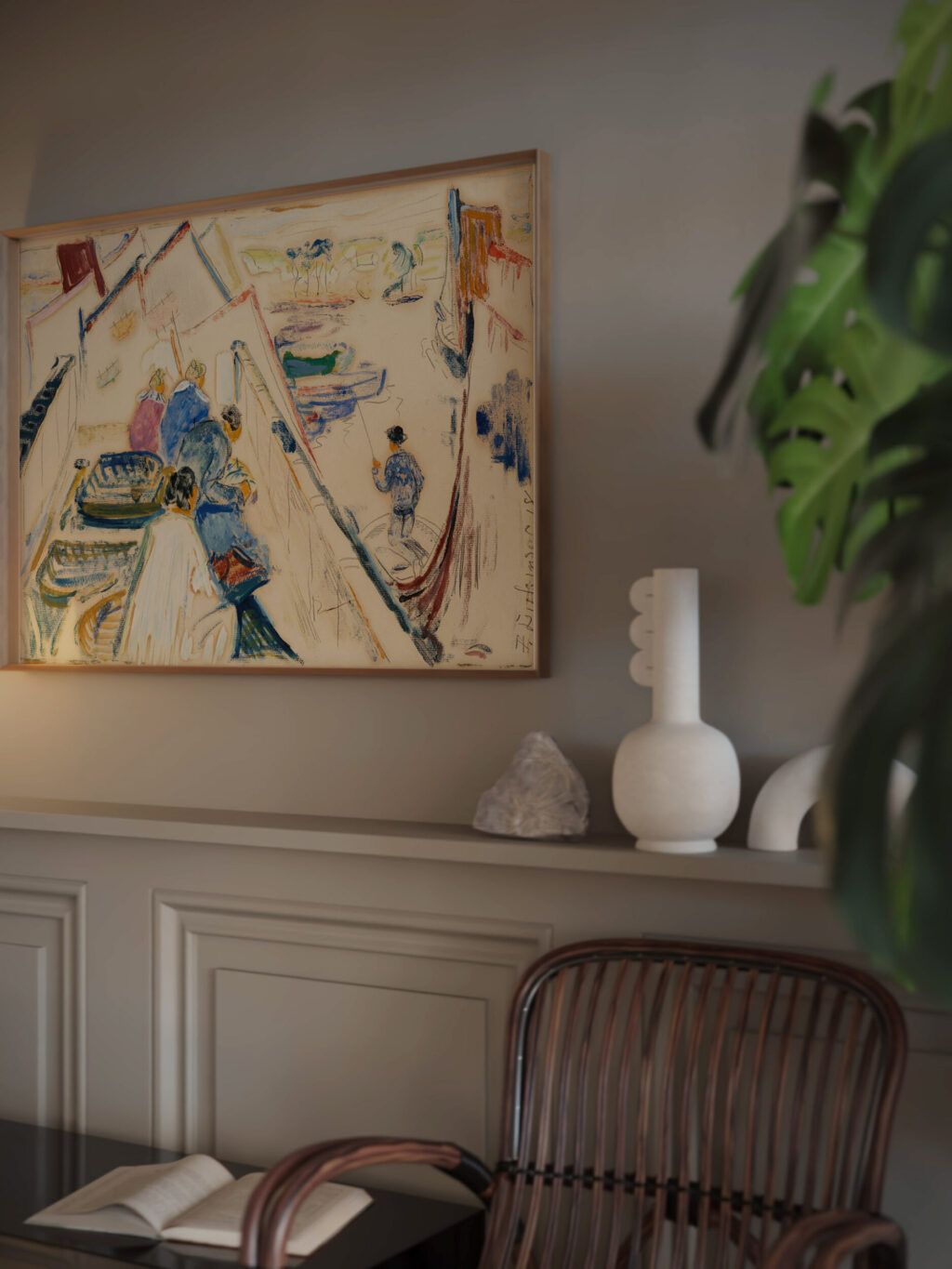 Fishing Boats 1918 Preston Dickinson video mockup