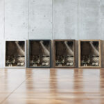 Five Oclock Tea in the Morgue 1935 Karlis Padegs framed posters mockup