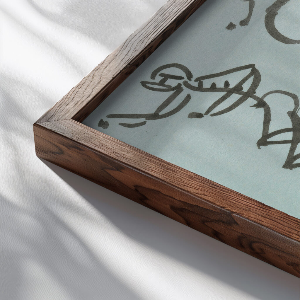 Five Studies of Dancing Figures 1910 1915 Henri Gaudier Brzeska close up dark wood mockup