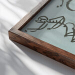 Five Studies of Dancing Figures 1910 1915 Henri Gaudier Brzeska close up dark wood mockup