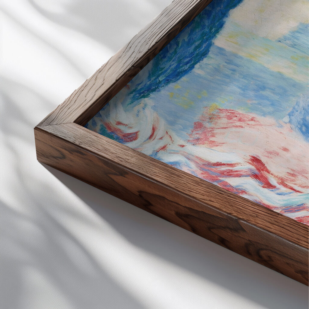 Flags 1918 Theodore Earl Butler close up dark wood mockup