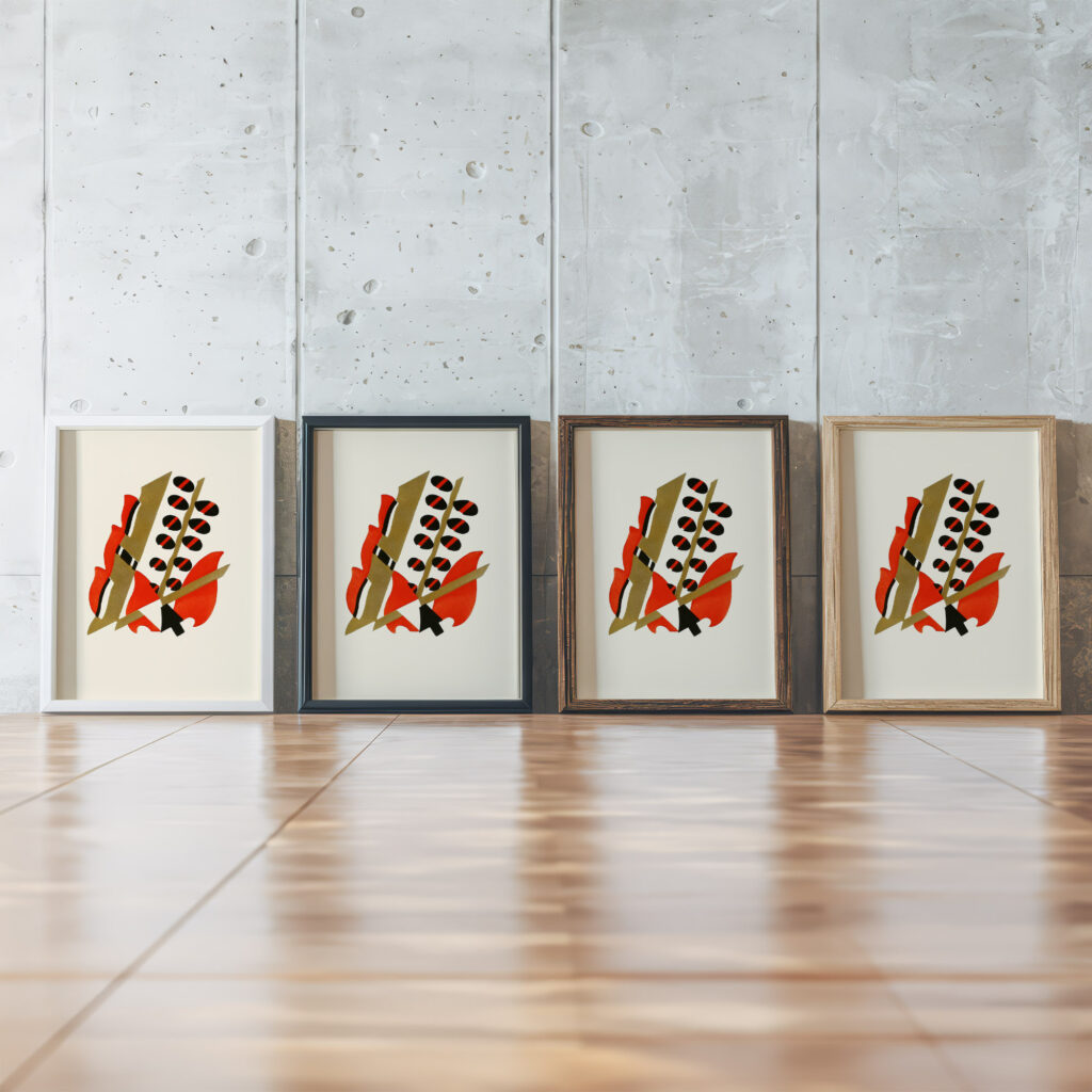 Fleurs Texte Et Vingt Six Planches En Couleurs Pl 17 1929 Serge Gladky framed posters mockup