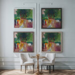 Flirting in the Park 1942 Edvard Munch framed posters mockup