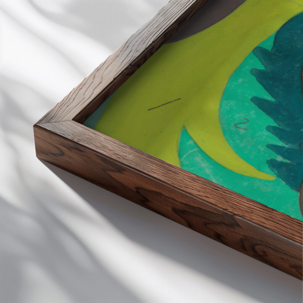 Flora 1911–14 Unknown close up dark wood mockup