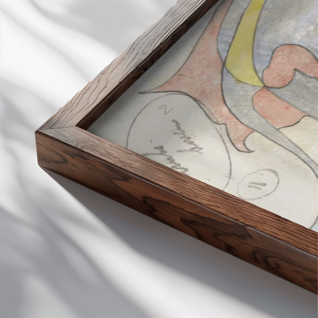 Floraal ornament 1918 02 10 Theo Colenbrander close up dark wood mockup