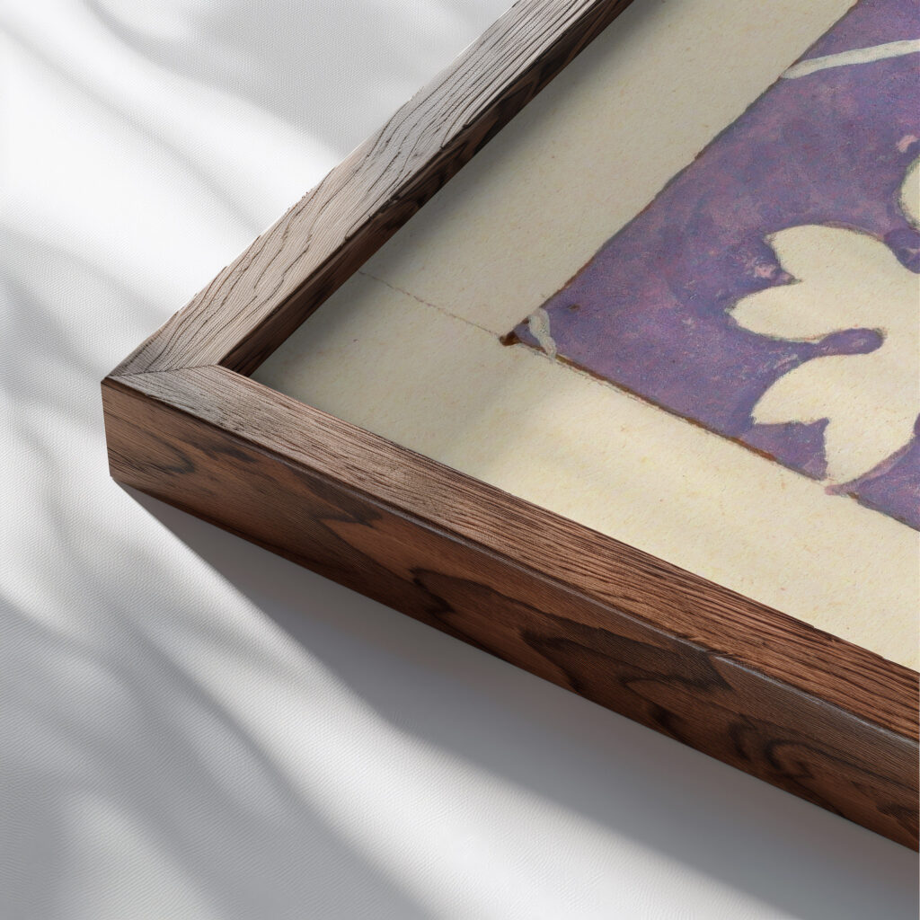 Floral design for printed textile 1800–1818 Unknown 1 close up dark wood mockup