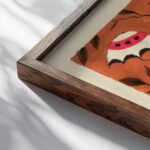 Floral design for printed textile 1800–1818 Unknown close up dark wood mockup