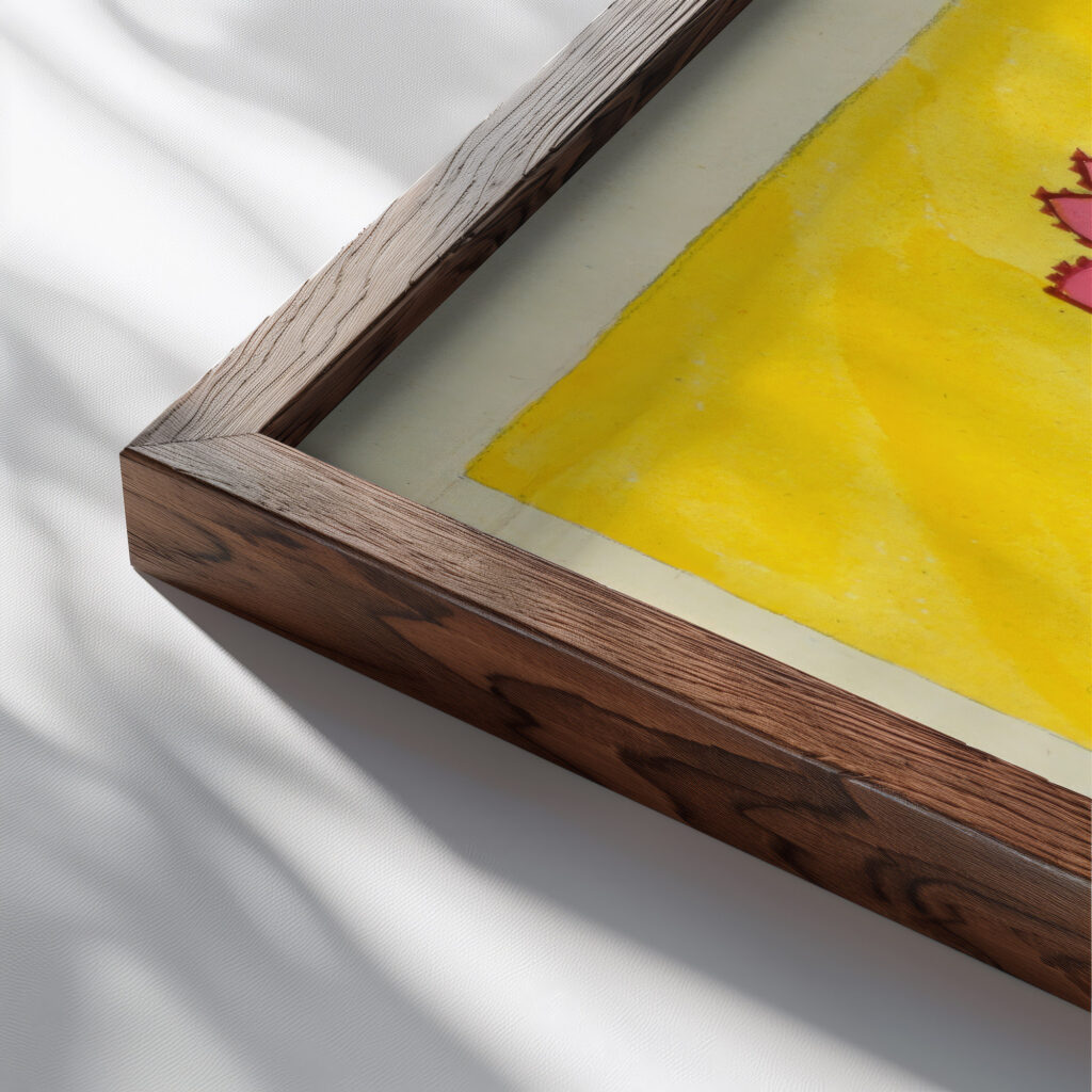 Floral design for printed textile Pl XXVII 1800–1818 Unknown close up dark wood mockup