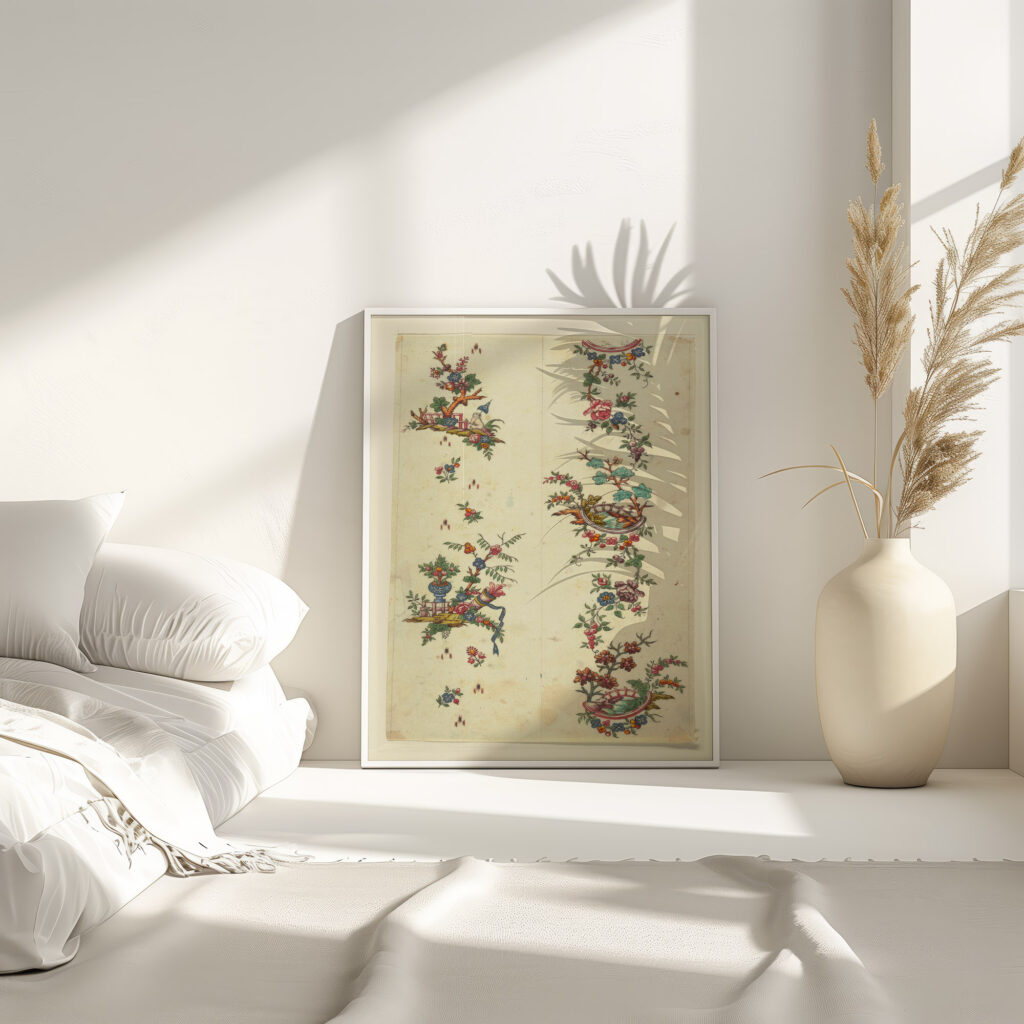 Floral design for printed textile Pl XXXI 1800–1818 Unknown 4 mockup