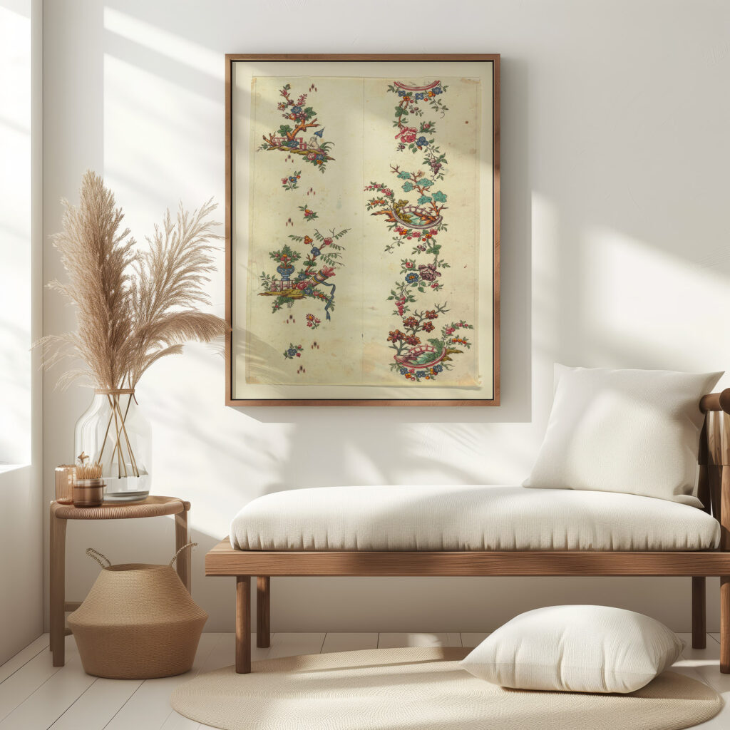 Floral design for printed textile Pl XXXI 1800–1818 Unknown 5 mockup