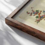 Floral design for printed textile Pl XXXI 1800–1818 Unknown close up dark wood mockup