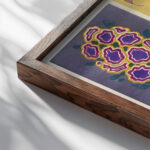 Floreal dessins coloris nouveaux Pl.01 1925 Emile Allain Seguy close up dark wood mockup