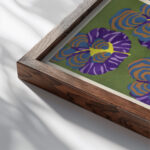 Floreal dessins coloris nouveaux Pl.02 1925 Emile Allain Seguy close up dark wood mockup