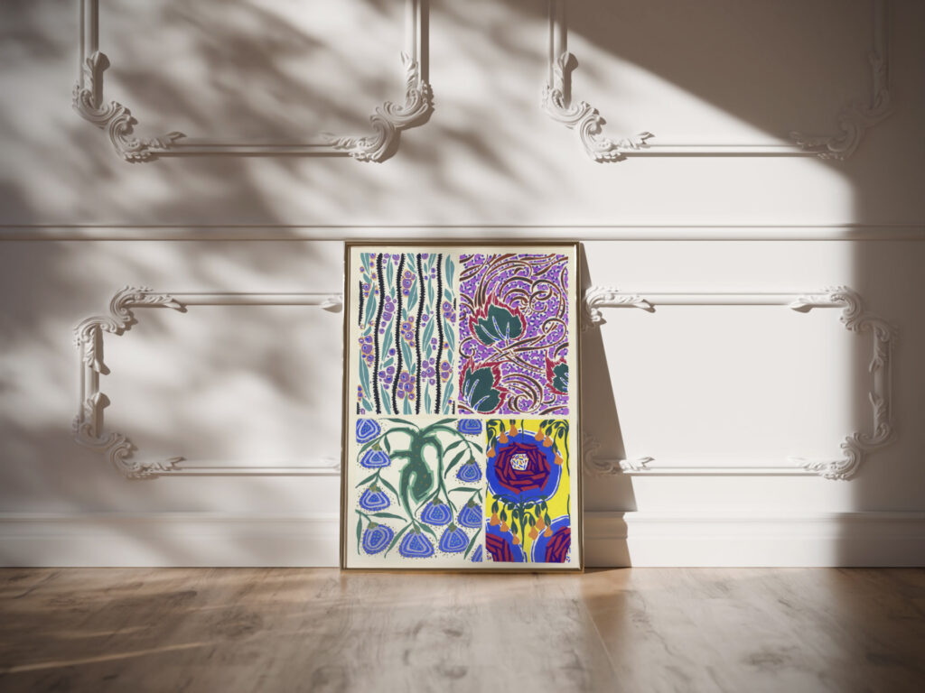 Floreal dessins coloris nouveaux Pl.04 1925 Emile Allain Seguy video mockup