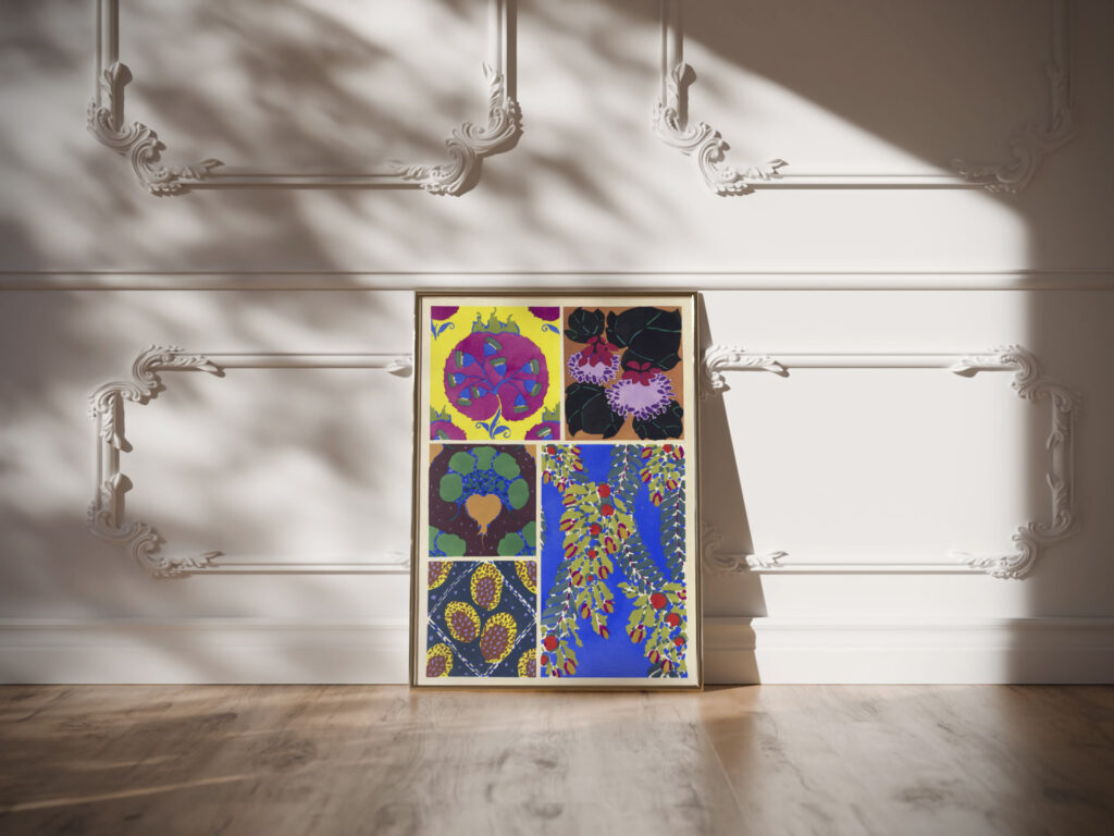 Floreal dessins coloris nouveaux Pl.07 1925 Emile Allain Seguy video mockup