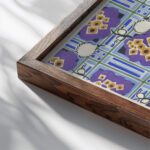 Floreal dessins coloris nouveaux Pl.14 1925 Emile Allain Seguy close up dark wood mockup