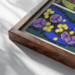 Floreal dessins coloris nouveaux Pl.19 1925 Emile Allain Seguy close up dark wood mockup