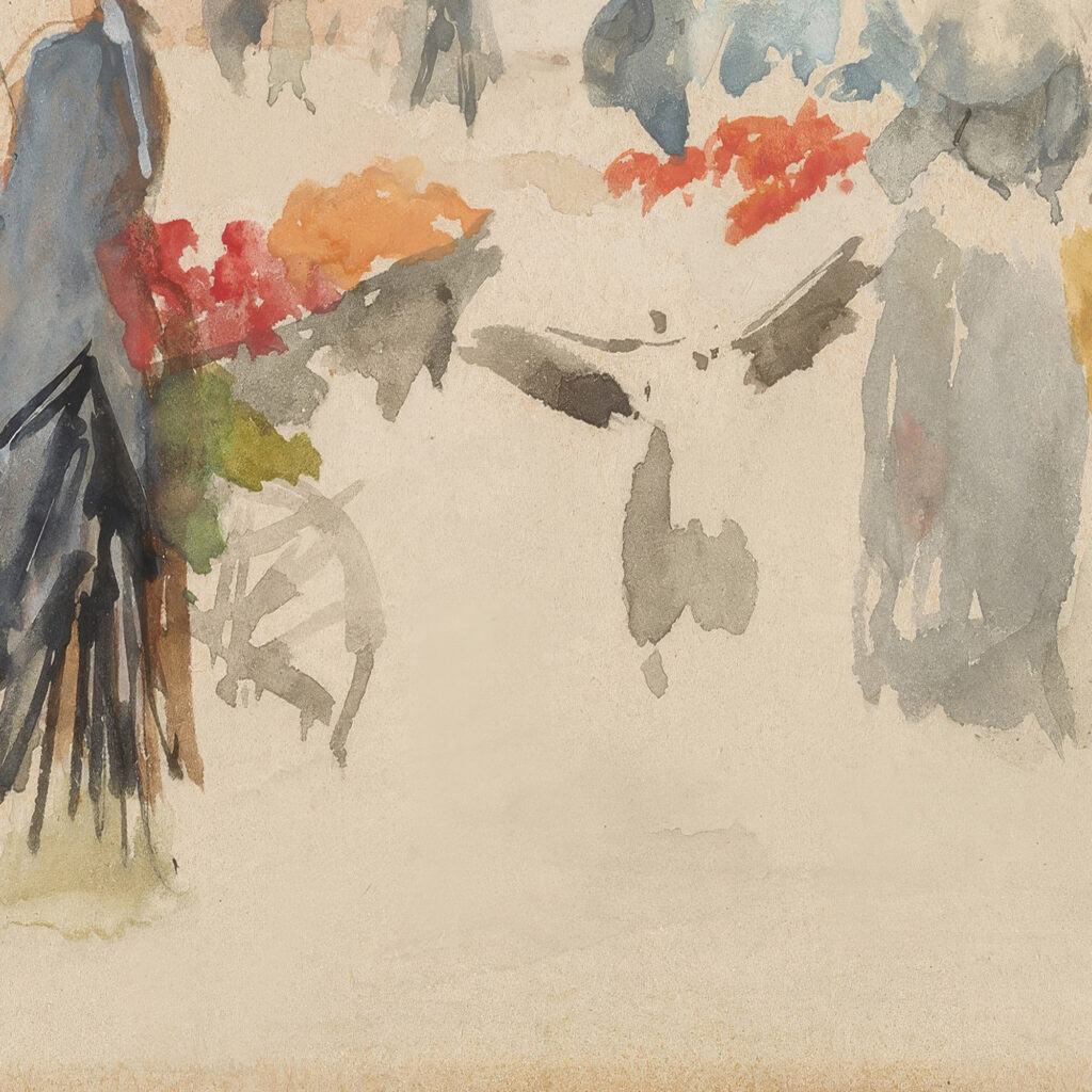 Flower Market Dieppe 1885 James Abbott McNeill Whistler 8 mockup