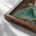 Flowers 1912 Max Weber close up dark wood mockup