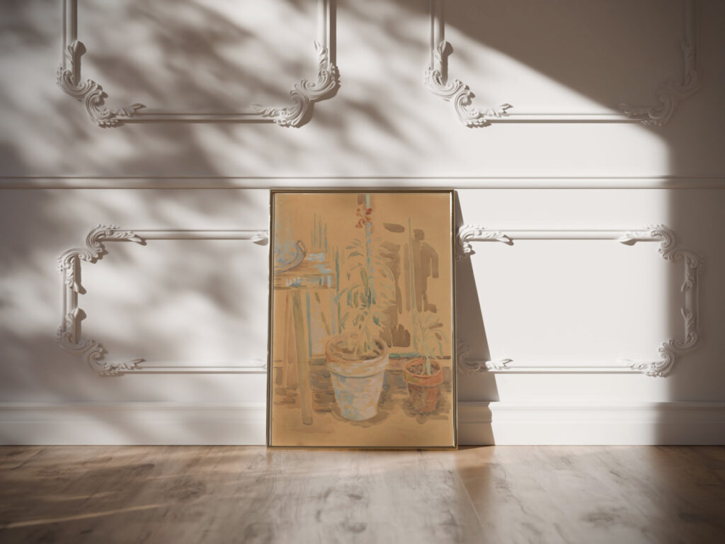 Flowers in pots 1930 Zygmunt Waliszewski video mockup