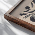 Flusslandschaft 1917 Josef Eberz close up dark wood mockup