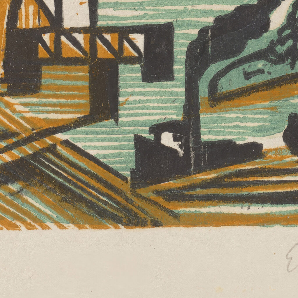 Flusslandschaft mit Kran und Schleppzug 1927 – 1928 Ernst Ludwig Kirchner 8 mockup