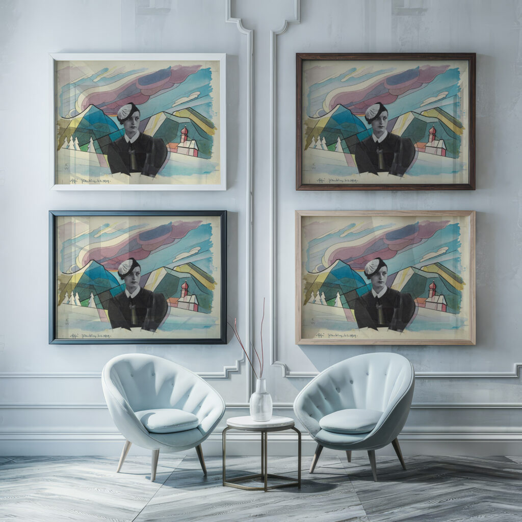 Fohn 1939 Karl Wiener framed posters mockup