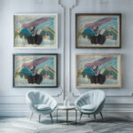 Fohn 1939 Karl Wiener framed posters mockup