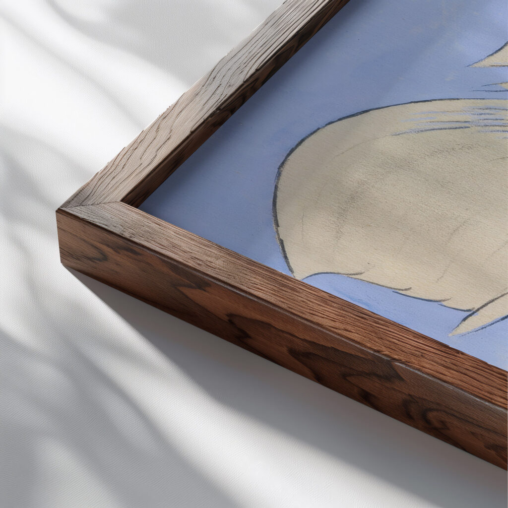 Fohnwolken 1944 Karl Wiener close up dark wood mockup