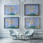 Fohnwolken 1944 Karl Wiener framed posters mockup