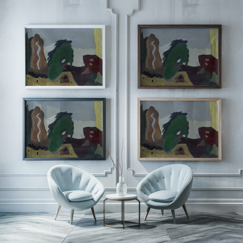 Foot of Lake 1938 Arthur Dove framed posters mockup