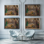 Forest Interior Emily Carr framed posters mockup