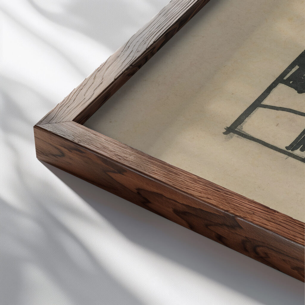 Formas 1933 Joaquin Torres Garcia close up dark wood mockup