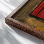 Formas abstractas 1929 Joaquin Torres Garcia close up dark wood mockup