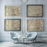 Four Girls in Asgardstrand 1922 Edvard Munch framed posters mockup