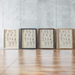 Four Registers of Fourteen Dancing Figures 1910 1915 Henri Gaudier Brzeska framed posters mockup