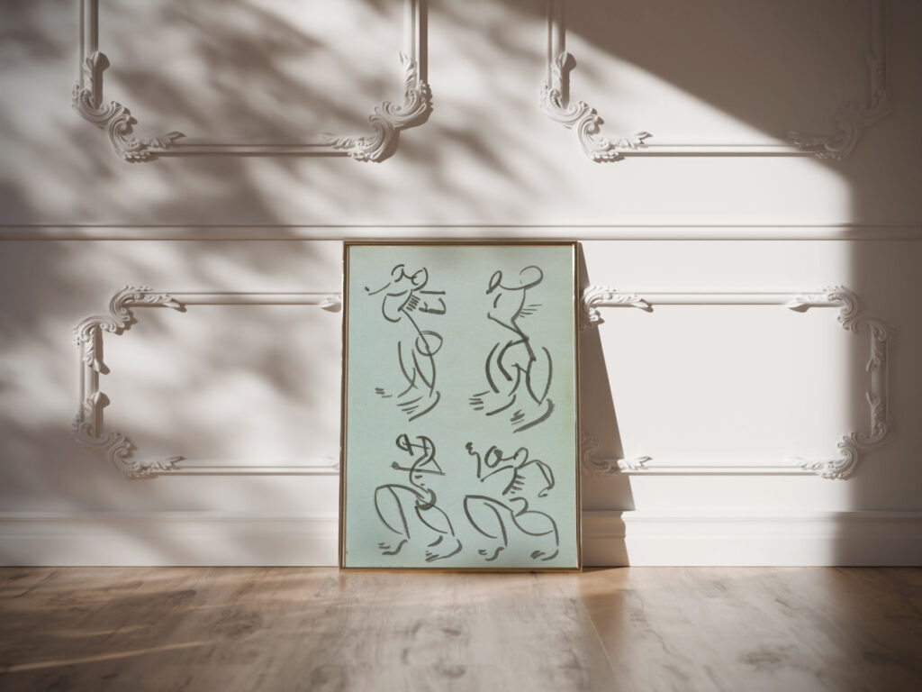 Four Studies of Dancing Figures. 1910 1915 Henri Gaudier Brzeska video mockup