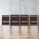 Four bands on black ground late 19th century Unknown framed posters mockup
