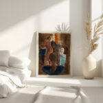 Four colour study for ‘Women on Stairway 1925 Oskar Schlemmer 4 mockup