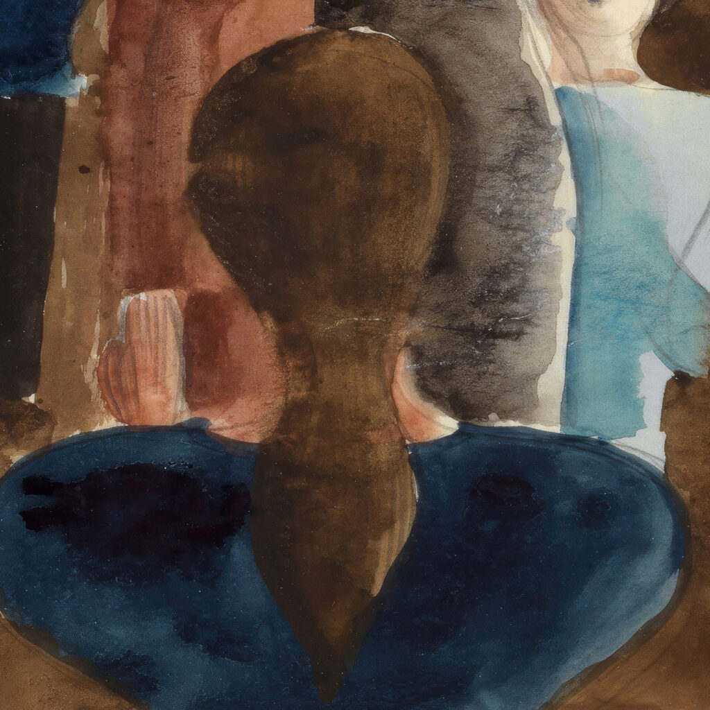 Four colour study for ‘Women on Stairway 1925 Oskar Schlemmer 8 mockup