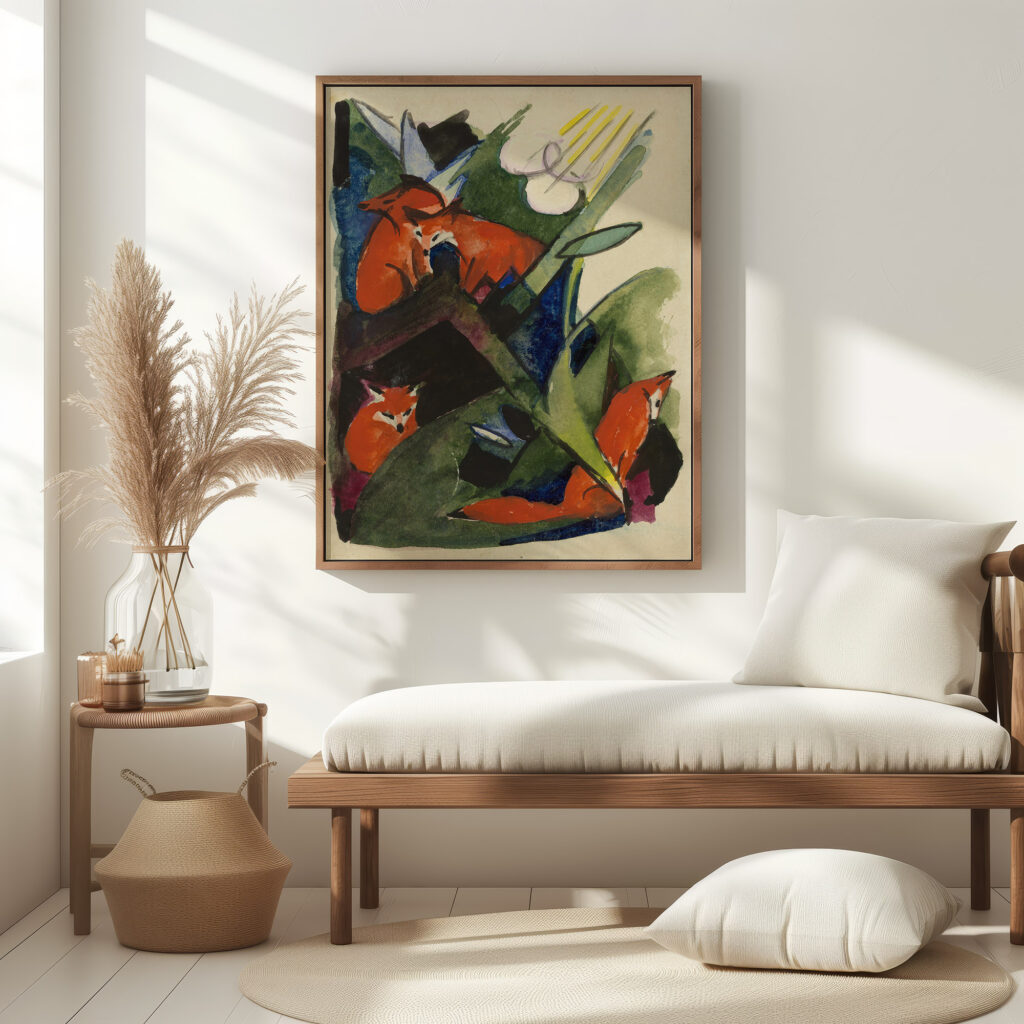 Four foxes 1913 Franz Marc 5 mockup