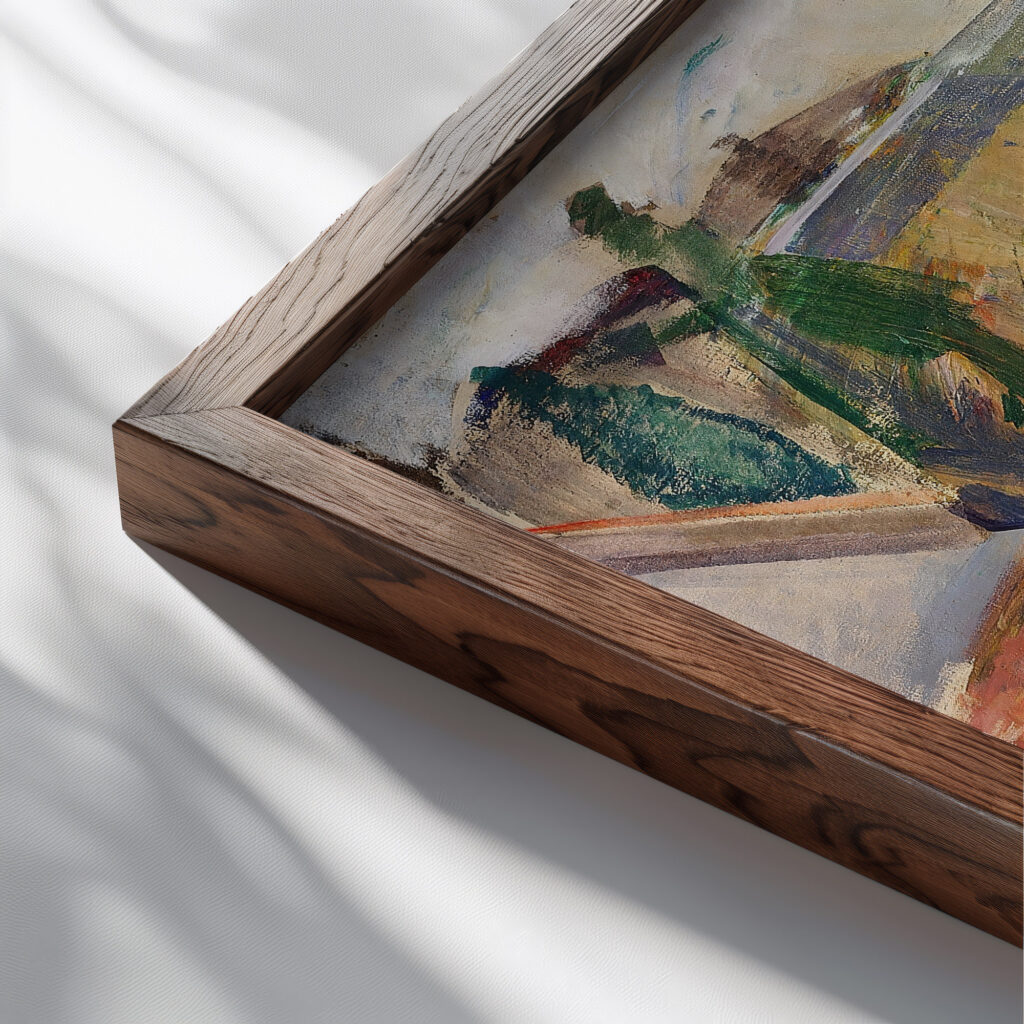 Fra Classensgade regnvejr Edvard Weie close up dark wood mockup