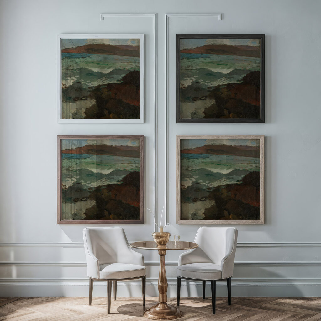 Fra sorlandet ca. 1911 Arnulf Overland framed posters mockup