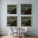 Fra sorlandet ca. 1911 Arnulf Overland framed posters mockup